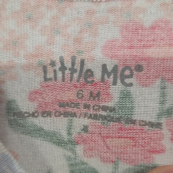 NOT FOR SALE HAS SOLD Little Me Pink and Red Floral Footies - Picture 2 of 5